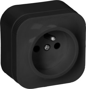 Orno Gniazdo pojedyncze ToDo OR-OE-7205/B natynkowe z bolcem 2P+Z 16A 230V czarne 2