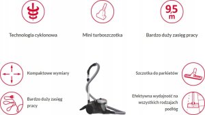 Odkurzacz Hoover Odkurzacz Hoover HP320PET Czarny 850 W 22