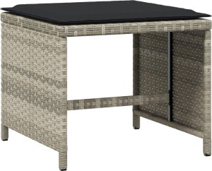 vidaXL 13-cz. zestaw mebli ogrodowych z poduszkami, jasnoszary 6