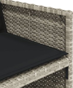 vidaXL 13-cz. zestaw mebli ogrodowych z poduszkami, jasnoszary 9