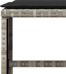 vidaXL 13-cz. zestaw mebli ogrodowych z poduszkami, jasnoszary 10