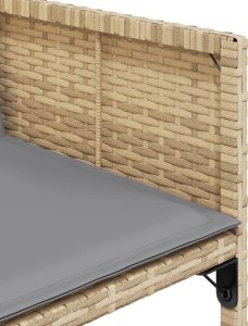 vidaXL 9-cz. zestaw mebli ogrodowych z poduszkami, mieszany beż 9