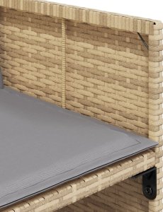 vidaXL 9-cz. zestaw mebli ogrodowych z poduszkami, mieszany beż 9