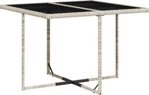 vidaXL 9-cz. zestaw mebli ogrodowych z poduszkami, jasnoszary 4