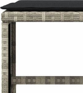 vidaXL 9-cz. zestaw mebli ogrodowych z poduszkami, jasnoszary 10