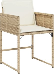 vidaXL vidaXL 13-cz. zestaw mebli ogrodowych z poduszkami, beżowy, polirattan 5