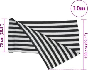 vidaXL vidaXL Siatka cieniująca, antracytowo-biała, 1,5x10 m, HDPE, 195 g/m 8