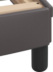 vidaXL vidaXL Łóżko z materacem, szare, 160x200 cm, sztuczna skóra 8