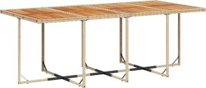 vidaXL vidaXL 13-cz. zestaw mebli ogrodowych z poduszkami, beżowy, polirattan 6