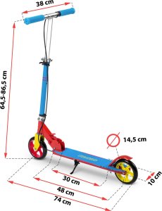 Hulajnoga Ricokids Hulajnoga Kodi niebiesko-czerwona Ricokids 3