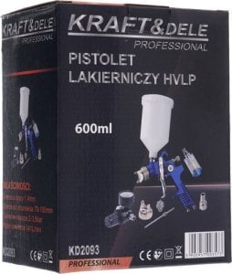 Kraft&Dele Pistolet lakierniczy HVLP 600ml KD2093 1