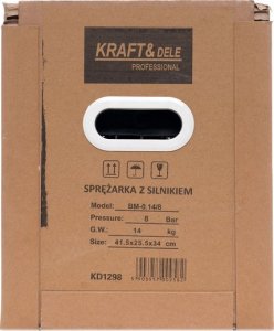Sprężarka Kraft&Dele Sprężarka powietrza z silnikiem elektrycznym 270 l/min KD1298 2