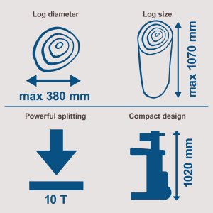 Scheppach Łuparka do drewna Compact 10T 400V 10