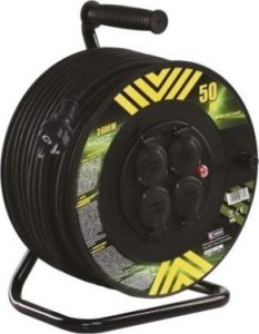 Emos Przedłużacz bębnowy 50 m 4 gniazda 230V 3x2,5 mm2 czarny P084503 10