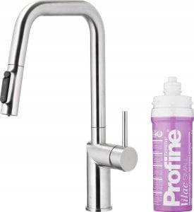 Bateria kuchenna KFA DUERO PURE STYLE PULL-OUT BATERIA KUCHENNA Z FUNKCJĄ FILTRACJI WODY I WYCIĄGANĄ WYLEWKĄ + ZESTAW FILTRUJĄCY PROFINE LILAC S, INOX 1