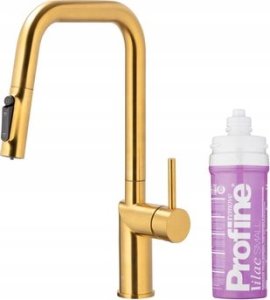 Bateria kuchenna KFA DUERO PURE STYLE PULL-OUT BATERIA KUCHENNA Z FUNKCJĄ FILTRACJI WODY I WYCIĄGANĄ WYLEWKĄ + ZESTAW FILTRUJĄCY PROFINE LILAC S, BRUSHED GOLD 1