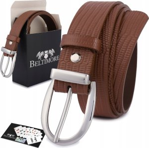 Beltimore Skórzany pasek damski do spodni sukienki brązowy skóra nat 3 cm D90 1