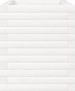 vidaXL vidaXL Donica ogrodowa, biała, 70x40x45,5 cm, lite drewno sosnowe 6