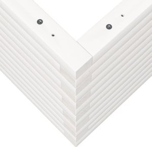 vidaXL vidaXL Donica ogrodowa, biała, 70x40x45,5 cm, lite drewno sosnowe 8