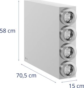 Royal Catering Podajnik dystrybutor do kubków jednorazowych z 4 dozownikami STAL 81 - 89 mm Podajnik dystrybutor do kubków jednorazowych z 4 dozownikami STAL 81 - 89 mm 5
