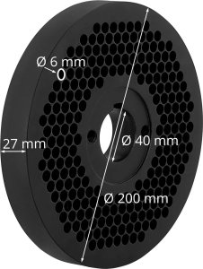 Wiesenfield Matryca do peleciarki WIE-PM-1000 śr. 200 mm otwory 6 mm Matryca do peleciarki WIE-PM-1000 śr. 200 mm otwory 6 mm 5