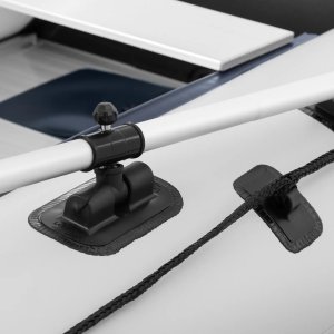 MSW Ponton turystyczny dmuchany 6 osobowy z wiosłami pompką do 570 kg czarno - biały Ponton turystyczny dmuchany 6 osobowy z wiosłami pompką do 570 kg czarno - biały 3