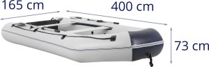 MSW Ponton turystyczny dmuchany 6 osobowy z wiosłami pompką do 570 kg czarno - biały Ponton turystyczny dmuchany 6 osobowy z wiosłami pompką do 570 kg czarno - biały 8