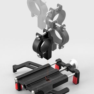 RockBros Uchwyt rowerowy na kierownicę do telefonu ze stopu aluminium - czarny Uchwyt rowerowy na kierownicę do telefonu ze stopu aluminium - czarny 5