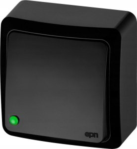 NASIELSK Łącznik natynkowy schodowy Elektro-Plast Santra Berg 3712-09 1-biegunowy czarny 4