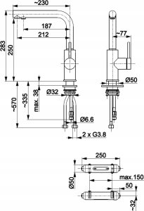 Bateria kuchenna KFA DUERO PURE BASIC BATERIA KUCHENNA Z FUNKCJĄ FILTRACJI WODY + FILTR HYDRO, INOX 2