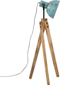 Lampa podłogowa vidaXL Lampa stojąca, 25 W, postarzany niebieski, 45x45x120 cm, E27 4