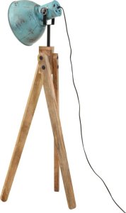 Lampa podłogowa vidaXL Lampa stojąca, 25 W, postarzany niebieski, 45x45x120 cm, E27 5