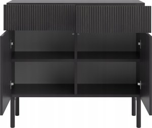 Selsey Komoda dwudrzwiowa Nolie z dwoma szufladami 100 cm Jesion Portland Czarny 3