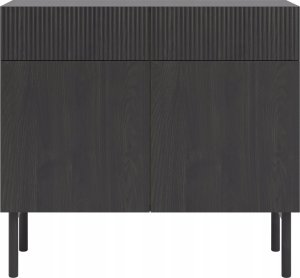 Selsey Komoda dwudrzwiowa Nolie z dwoma szufladami 100 cm Jesion Portland Czarny 6