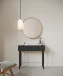 Selsey Konsola Nolie z szufladą i nóżkami 90 cm Jesion Portland Czarny 2