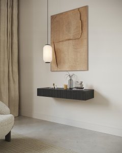 Selsey Toaletka Nolie z szufladami wisząca 110 cm Jesion Portland Czarny 6