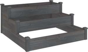 vidaXL szara 120x120x56 cm drewno jodłowe 2