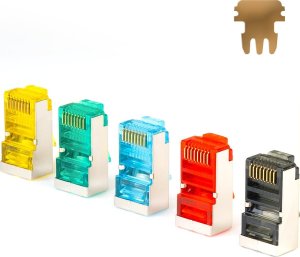 NetRack Wtyk RJ45 FTP STP kat. 5e, drut, Netrack, kolor MIX (100 szt) 1