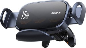 Baseus Uchwyt samochodowy do kratki z ładowarką indukcyjną Baseus LightChaser BS-CM029 15W czarny 4
