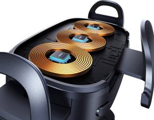 Baseus Uchwyt samochodowy do kratki z ładowarką indukcyjną Baseus LightChaser BS-CM029 15W czarny 5