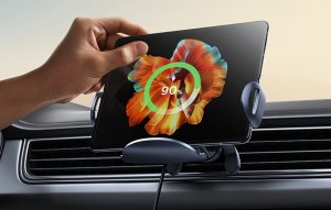 Baseus Uchwyt samochodowy do kratki z ładowarką indukcyjną Baseus LightChaser BS-CM029 15W czarny 9