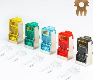 NetRack Wtyk RJ45 FTP STP kat. 6A, drut, Netrack, kolor MIX (10 szt) 1