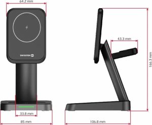 Ładowarka Sourcing Swissten 3in1 MagStick 22.5W Wireless charging Dock 2
