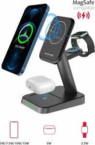 Ładowarka Sourcing Swissten 3in1 MagStick 22.5W Wireless charging Dock 3