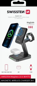 Ładowarka Sourcing Swissten 3in1 MagStick 22.5W Wireless charging Dock 4