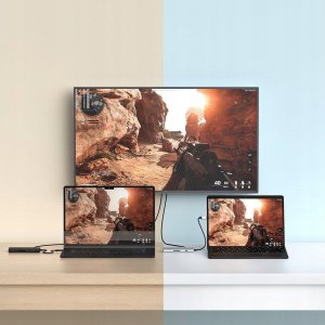 HUB USB Satechi Adapter Satechi USB-C Multiport 8K USB-C / USB-C, HDMI, 3xUSB-A 3.2 Gen 2 10Gbps, USB-A 3.2 Gen 1 5Gbps, SD/TF silver 10