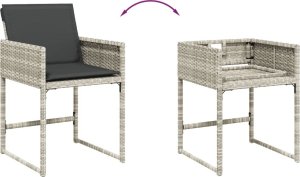 vidaXL vidaXL 13-cz. zestaw mebli ogrodowych z poduszkami, jasnoszary 8