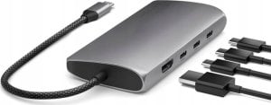HUB USB Satechi Adapter Satechi USB-C Multiport 8K USB-C / USB-C, HDMI, 3xUSB-A 3.2 Gen 2 10Gbps, USB-A 3.2 Gen 1 5Gbps, SD/TF space gray 1
