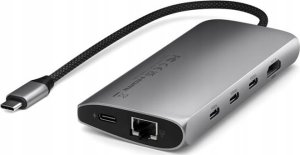 HUB USB Satechi Adapter Satechi USB-C Multiport 8K USB-C / USB-C, HDMI, 3xUSB-A 3.2 Gen 2 10Gbps, USB-A 3.2 Gen 1 5Gbps, SD/TF space gray 3