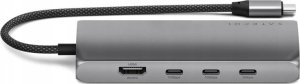 HUB USB Satechi Adapter Satechi USB-C Multiport 8K USB-C / USB-C, HDMI, 3xUSB-A 3.2 Gen 2 10Gbps, USB-A 3.2 Gen 1 5Gbps, SD/TF space gray 5